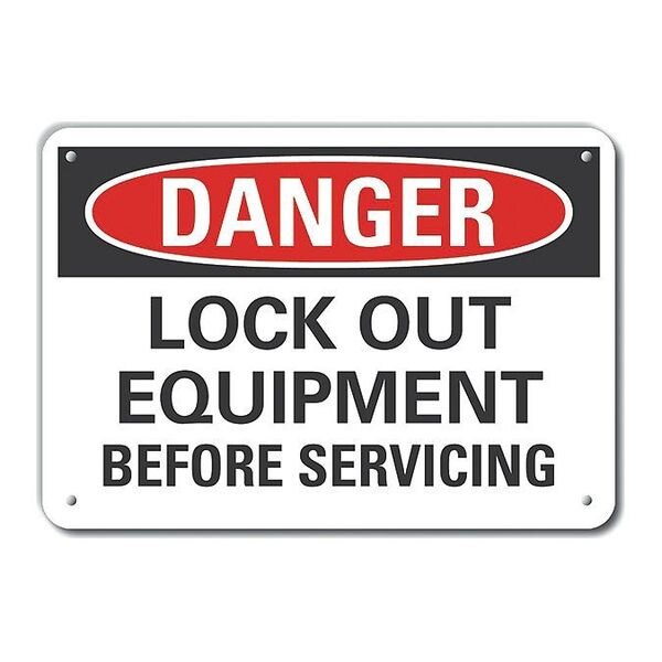 Lyle Plastic Lockout Tagout Danger Sign, 10 in Height, 14 in Width ...