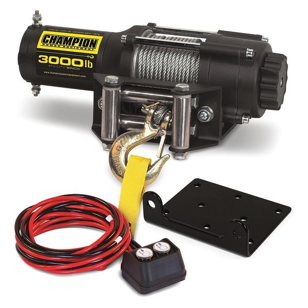 Champion Power Equipment Utility Winch Kit, 12V, 3000 lb 13004 Zoro