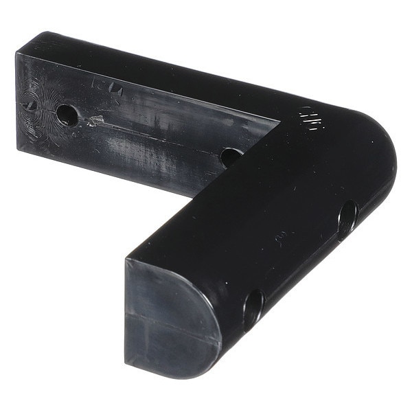 Component Hardware Black Rubber Corner Bumper, Square E C60-1030-B