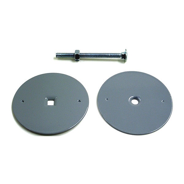 NuSet Door Hole Cover, Square Hole, Gray 2172 Zoro