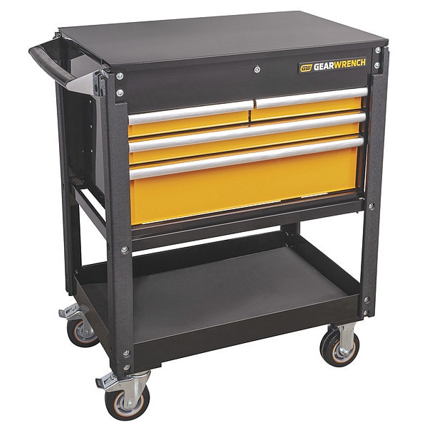 Gearwrench 33 4 Drawer Black Orange Utility Cart 83168 Zoro Com