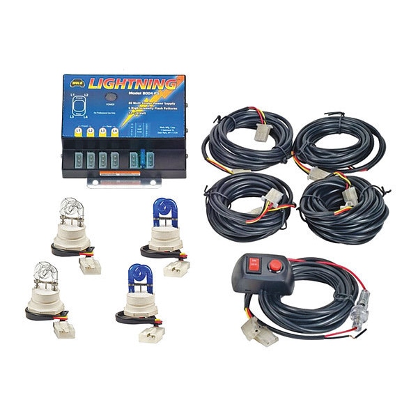 Wolo Lightning TM 3Strobe Kit, 2Clr/2Blue 80044CCBB Zoro