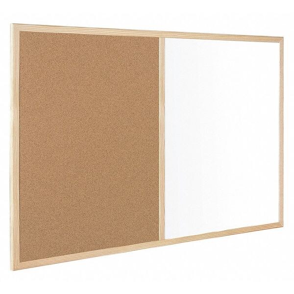 Mastervision Bulletin/Whiteboard Combination 3 ft.x4ft., Oak Frame