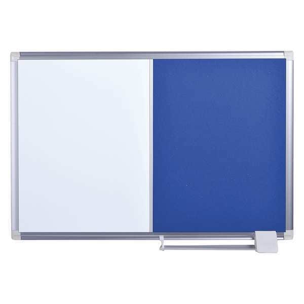 Mastervision Bulletin/Whiteboard Combination 1.5ft x 2 ft, Blue
