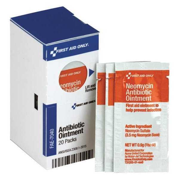 First Aid Only First Aid Kit Refill, Antibiotic Ointment, 20 Per Box