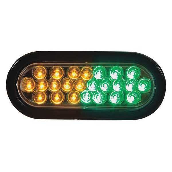 Buyers SL66AG Strobe Warning Light,Oval,Amber/Green,6"