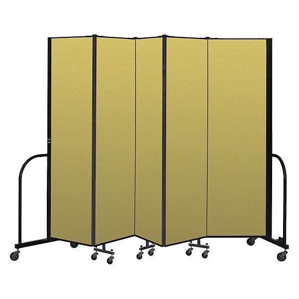 Screenflex Portable Room Divider, 5 Panel, 6 ft. 8"H CFSL685DY Zoro