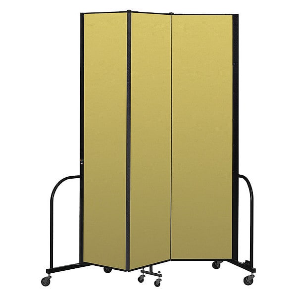 Screenflex Portable Room Divider, 3 Panel, 8 ft. H CFSL803DY Zoro