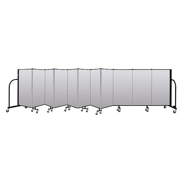 Screenflex Portable Room Divider, 11 Panel, 4 ft. H CFSL4011DT Zoro