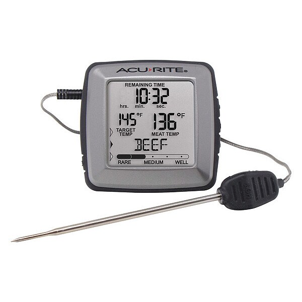 Acurite Digital Meat Thermometer W/ Time Left to Cook 01184M Zoro