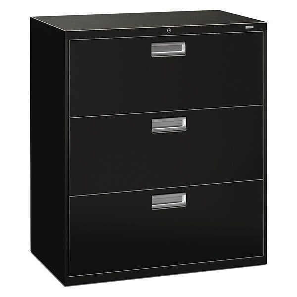 Hon Hon683lp 668 39 Metal Locking Lateral File 36 W 3 Drawer Blk Zoro Com