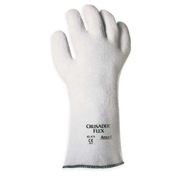 Ansell Heat Resistant Gloves, Gray, 10, Nitrile, PR 42474 Zoro