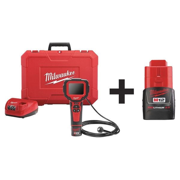 Milwaukee Tool Video Borescope Kit, 12.0V 231421, 48112420 Zoro