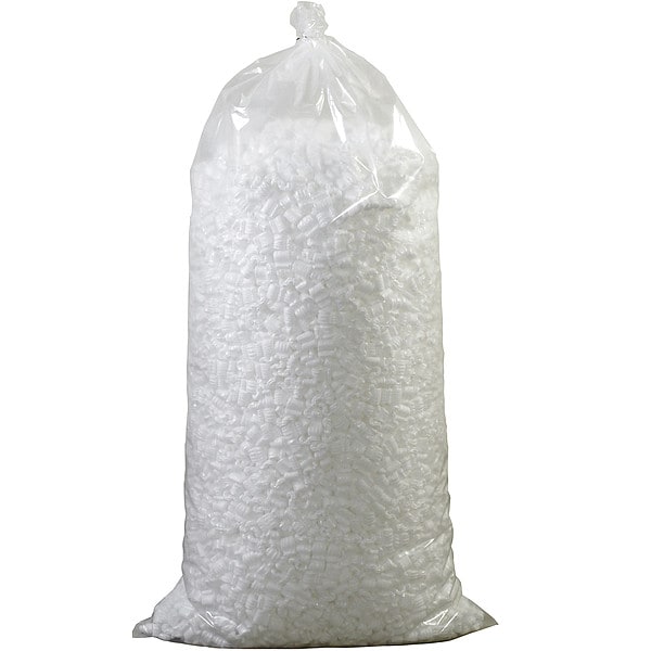 Zoro Select Packing Peanuts, White, 7 cu ft, Interlock