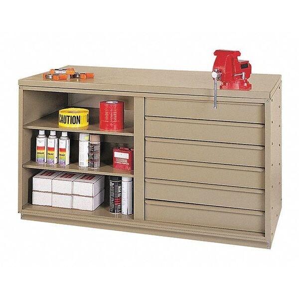 Zoro Select Cabinet Workbench, Steel, 72