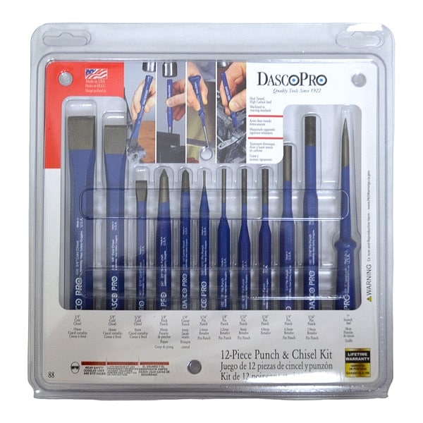 Dasco Pro Punch & Chisel Kit, 12 Piece 88 Zoro