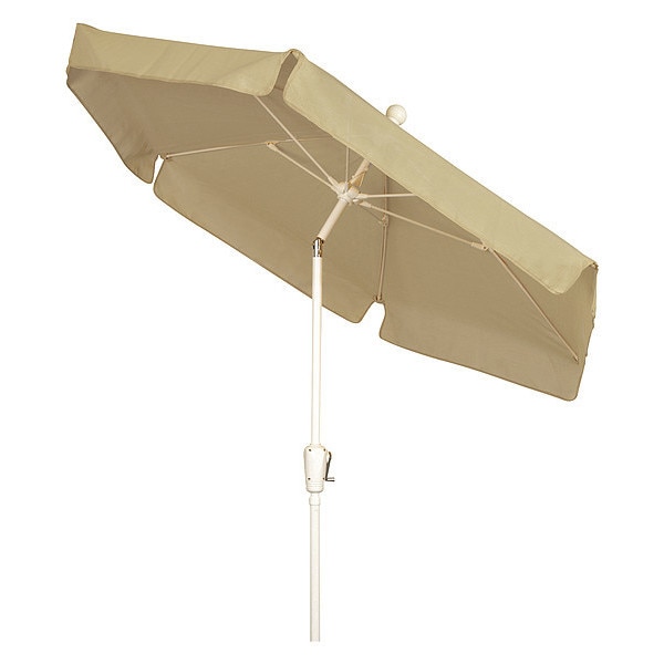 Fiberbuilt Garden Tilt Umbrella CrankW/Beige, 7.5 ft. 7GCRW-T-BEIGE