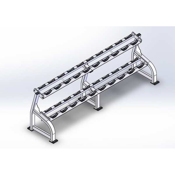 Promaxima Dumbbell Rack, 111 in L, 27 1/4 in W PLR-500 | Zoro