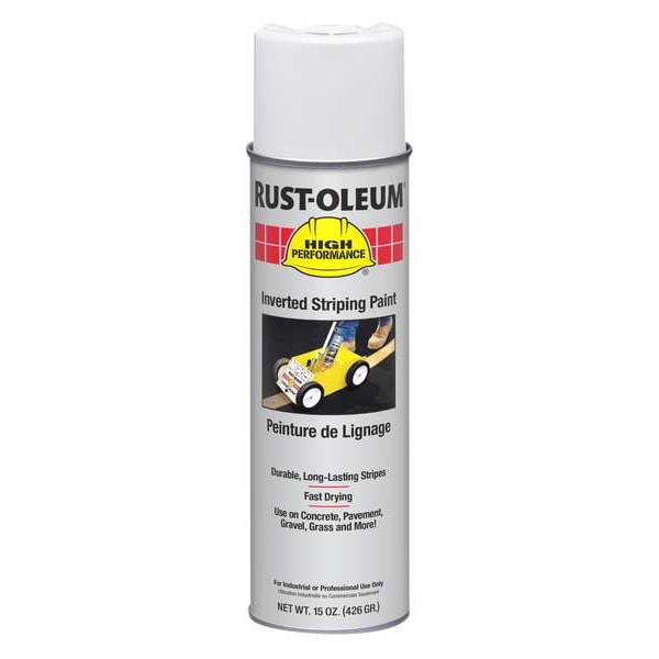 Rust-Oleum Inverted Striping Paint, 20 oz, White, Solvent