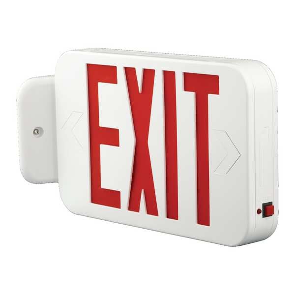 Compass LED Lighted Exit Sign, Black, 1 or 2 Face(s), LED