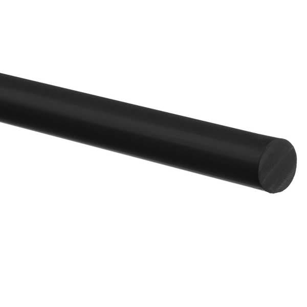Zoro Select PU Rubber Rod, 3/4 in x 6 in, 40A, Black BULK-RR