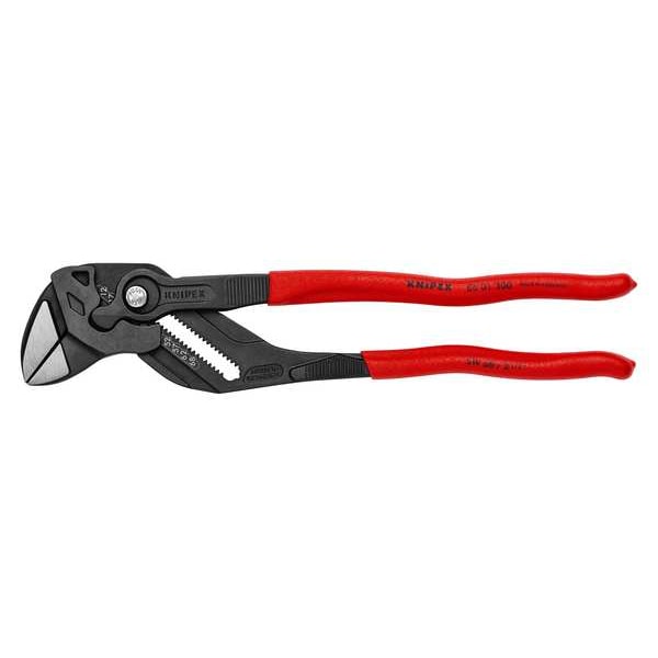 KNIPEX 12.2" Black Pliers Wrench, Nonslip plastic Handle 86 01 300