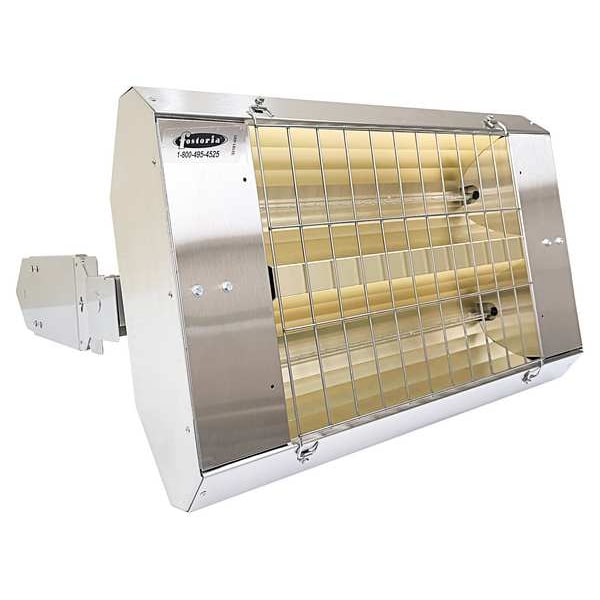 Fostoria Infrared Quartz Electric Heater, Phase, Stainless Steel