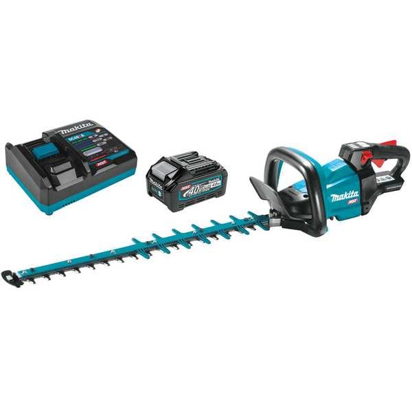 Makita Cordless Battery-Powered Hedge Trimmer Kit, Double-Sided 24 in L Blade, 40V Cordless, 40 V GHU02M1