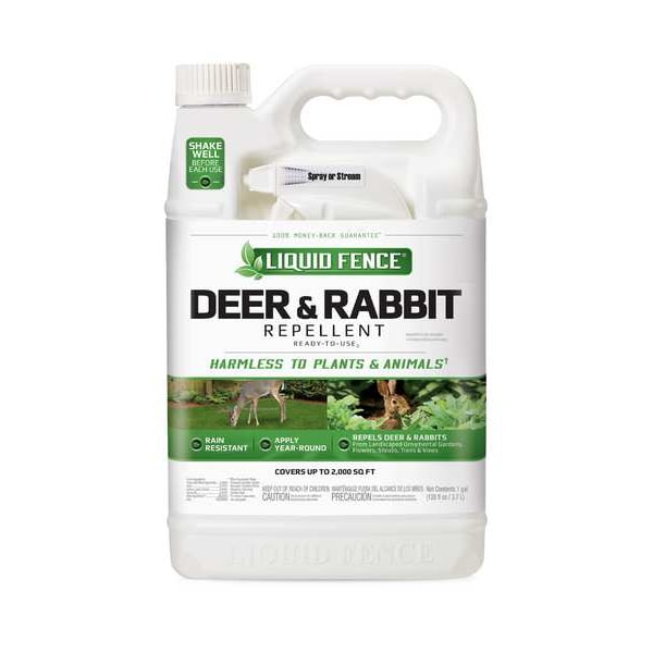 Liquid Fence Animal Repellent, 1 gal, Liquid, 12 in H 70109 Zoro