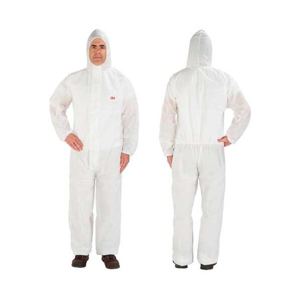 3M Protective Coverall, White, SMS, Zipper 4515-3XL | Zoro