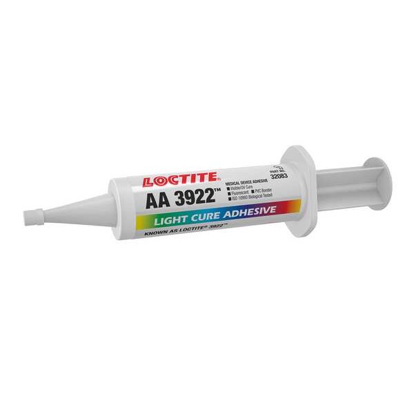 Loctite UV Cure Adhesive, AA 3922 Series, Clear, Syringe 312057 Zoro
