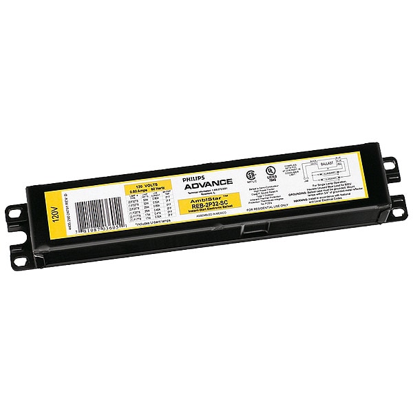 ADVANCE Ballast,Electronic,Bulb T8,120V (REB4P32SC35M) Zoro
