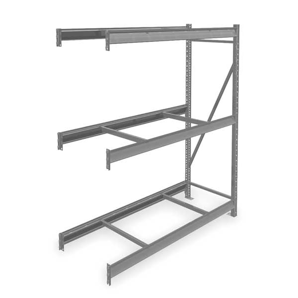 Tennsco Add-On Bulk Storage Rack, 24 in D, 60 in W, 3 Shelves 6940 | Zoro