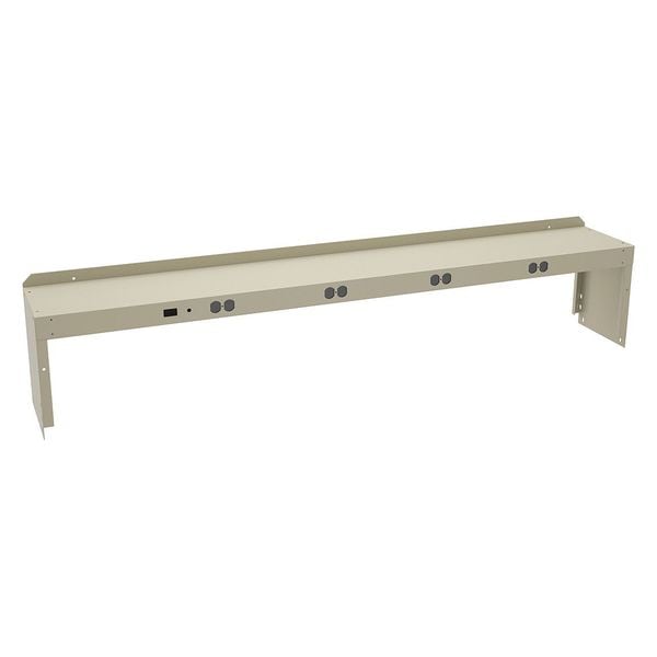 Tennsco Electrical Shelf Riser, 72x10-1/2x12, Sand RE-1072 SAND