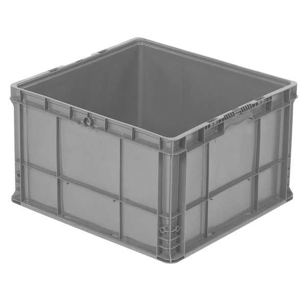 Orbis Straight Wall Container, Gray, Polyethylene, 24 in L, 22 1/2 in W, 14 1/2 in H NSO2422-14 GREY