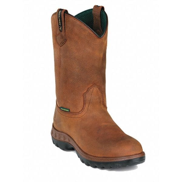 John Deere Wellington Boots, Pln, Mens, 9-1/2, Tan, PR JD4504 9.5 MED