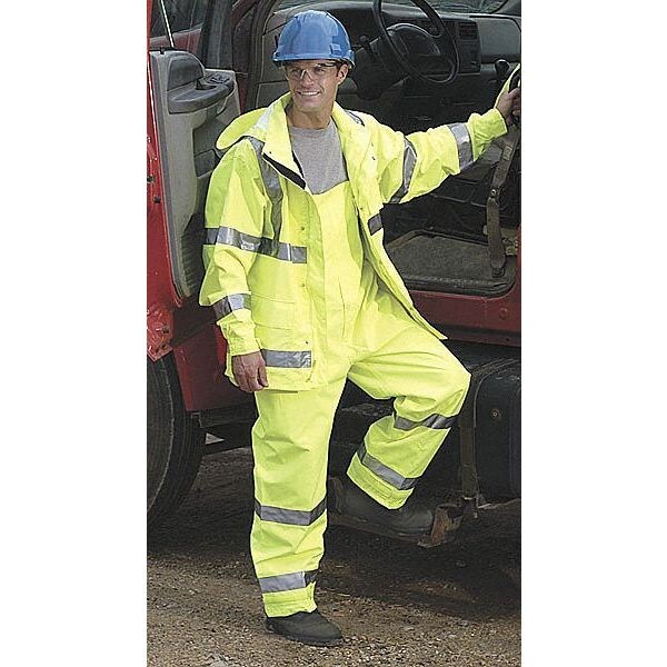 Size 5XL J24122 Fits Chest Size 64 to 66 Tingley Hi-Visibility Yellow//Green Polyurethane//Polyester Rain Jacket