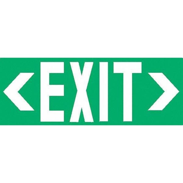 Addlight Exit Sign, English, 27" W, 10" H, Aluminum, Green 8.50