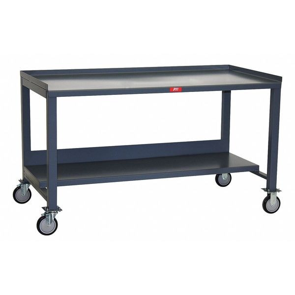 Jamco Workbench, Steel, 60 in W, 35 in to 39 in Height, 1,400 lb, Straight MW460P505GP