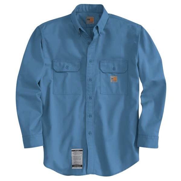 Carhartt Carhartt Flame Resistant Collared Shirt, Blue, Cotton/Nylon, L FRS160-MBL LRG REG