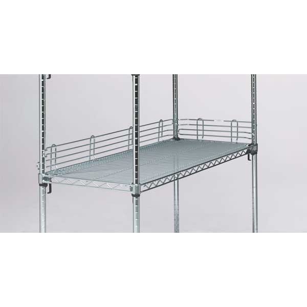 Metro Stackable Shelf Ledge, D x 48"W x 4"H, Silver L48N-4S