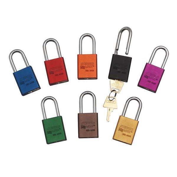 American Lock Lockout Padlock, KA, Brown, 1-7/8