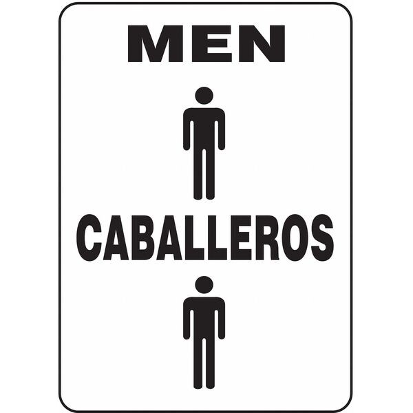 Accuform Spanish-Bilingual Restroom Sign, Sign Material: Vinyl, SBMRST574VS SBMRST574VS | Zoro