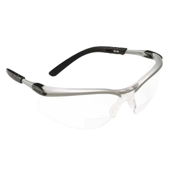 3M 3M(TM) Bx(TM) Reader Safety Glasses, Black/Gray Wraparound