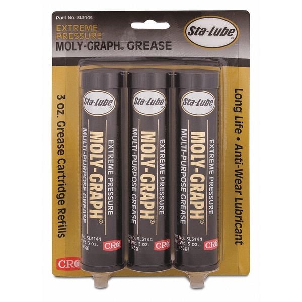 SL3144 Grease Cartridge, 3 Oz., PK3