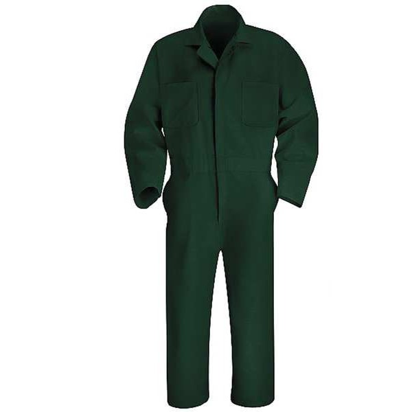Vf Workwear Coverall, Chest 46In., Green CT10SG RG 46