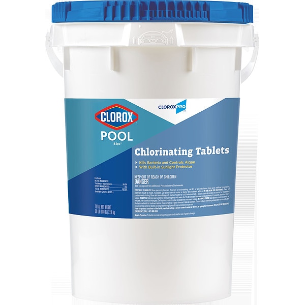 Cloroxpro Chlorinating Tablets, 50 lb Bucket, Acidic 90050CLP Zoro