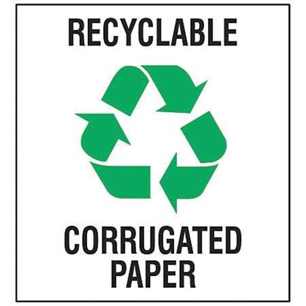 Brady Recycling Label, 10 In. W, 10 In. H, PK5, 18409LFLS 18409LFLS - main