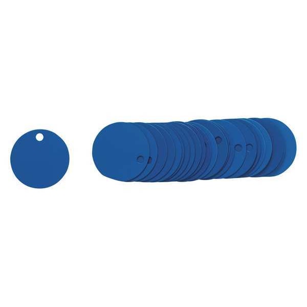 Brady Blank Tag, Aluminum, 1 1/2 in H x 1 1/2 in W, 1 1/2 in