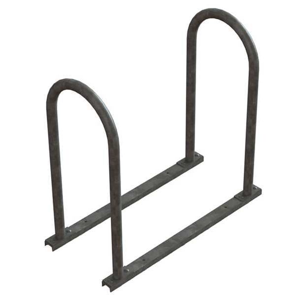 Madrax Bike Rack, 2-Sided, 4-Bike, 32 in., Silver UT160-4-G